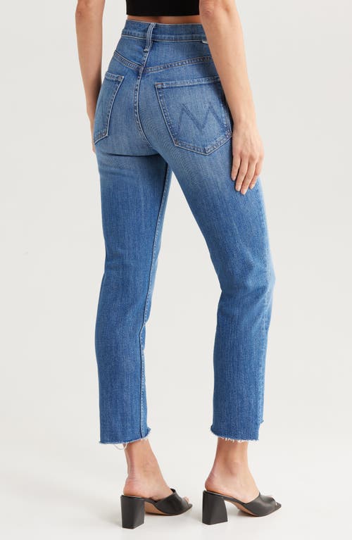 Mother Rider Step Fray Hem Ankle Jeans