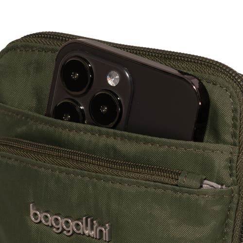 Baggallini Securtex Anti-theft Activity Small Crossbody Bag In Green