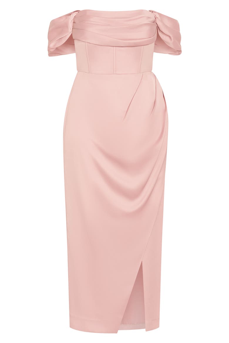 Forbidden Off the Shoulder Maxi Dress, Alternate, color, BALLET PINK