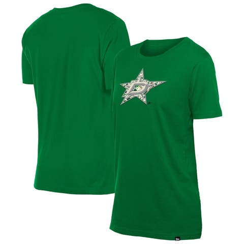 Women's New Era  Green Dallas Stars Glam Game Floral T-Shirt
