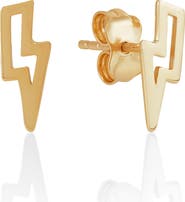 Frankie & Zoe Lightning Bolt Stud Earrings
