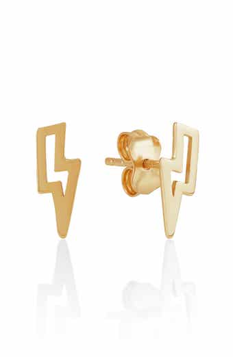 Frankie & Zoe Lightning Bolt Stud Earrings