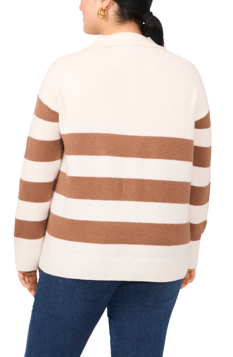 Vince Camuto Stripe Polo Sweater, Alternate, color,
