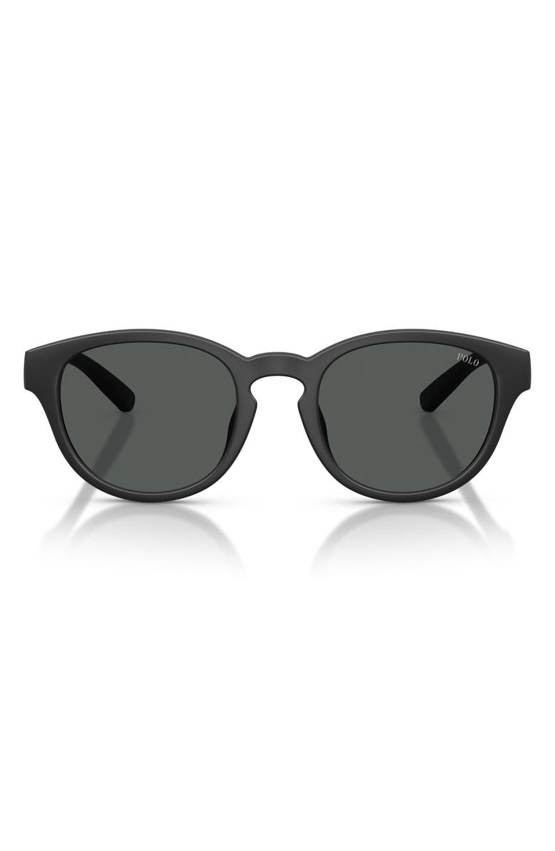 Polo Ralph Lauren 51mm Phantos Sunglasses, Main, color, Matte Black / Dark Grey