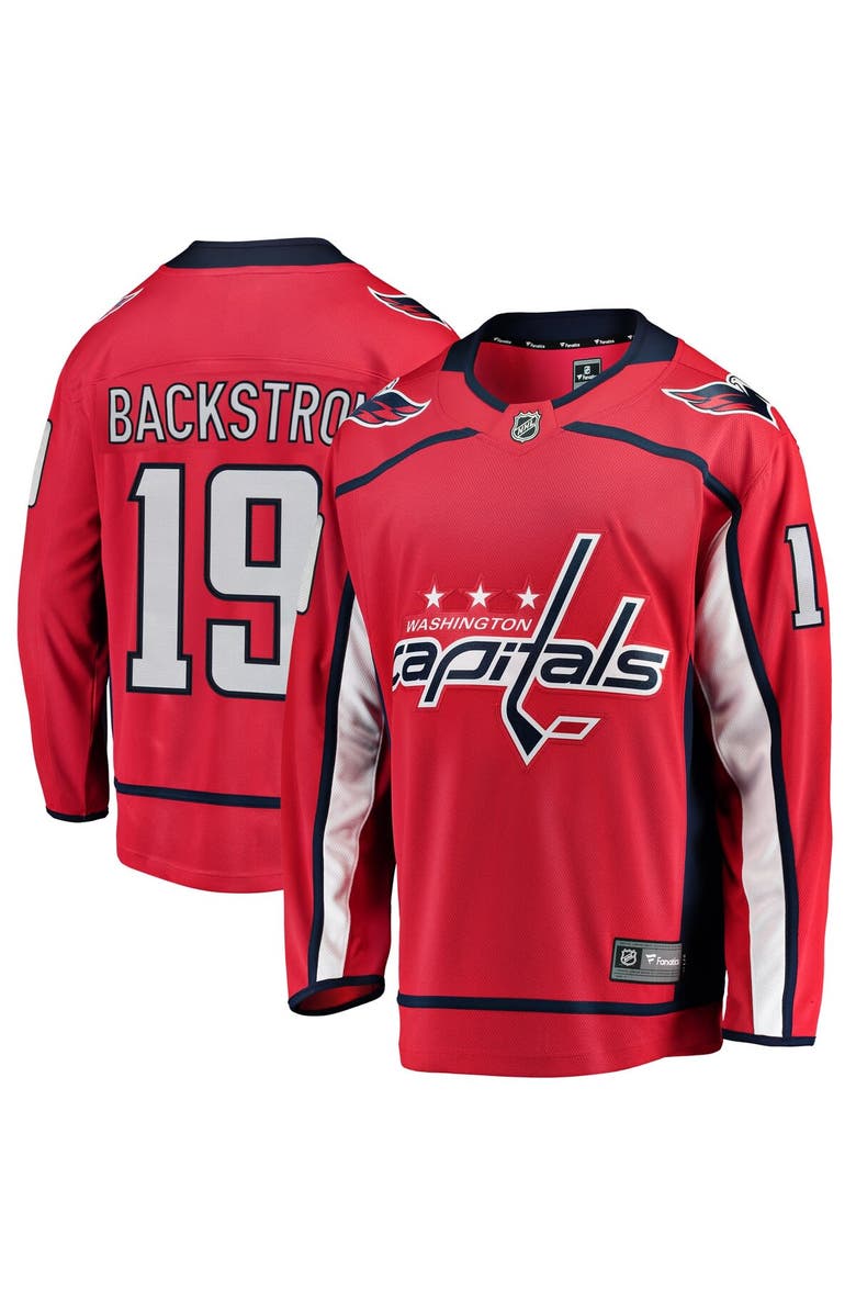 FANATICS Men's Fanatics Branded Nicklas Backstrom Red Washington Capitals Breakaway Player Jersey, Main, color, Red