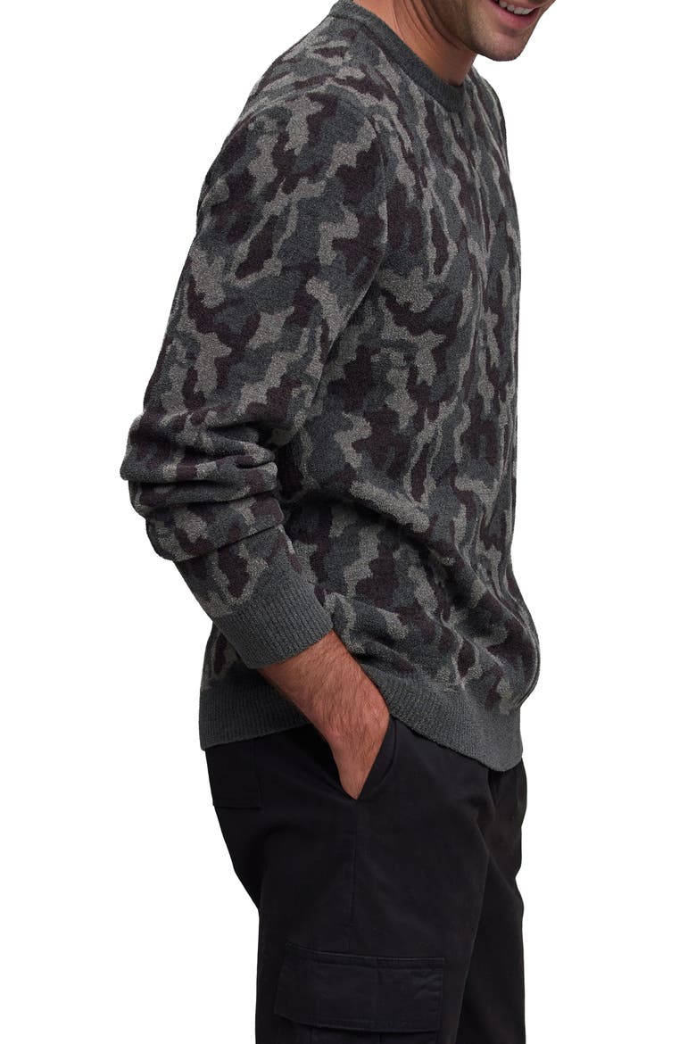 Camo Crewneck Sweatshirt, Alternate, color, GREEN CAMO