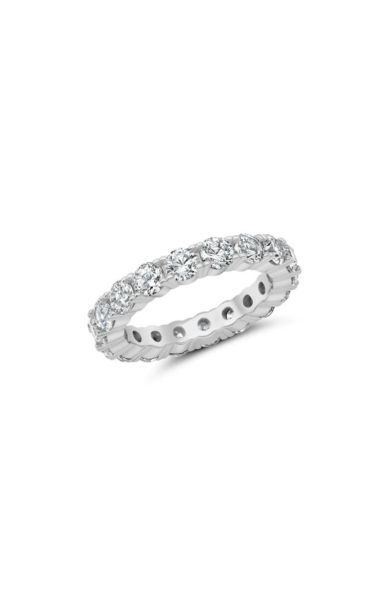Crislu Brilliant-Cut Cubic Zirconia Eternity Ring, Main, color, Pure Platinum/ Clear Stone