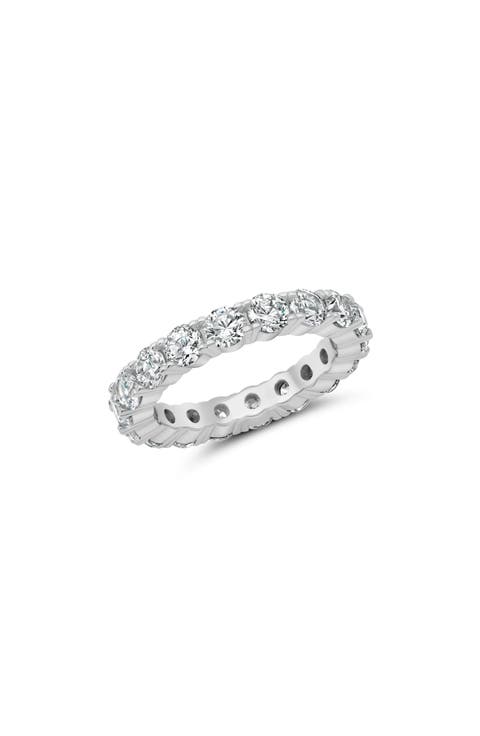 Brilliant-Cut Cubic Zirconia Eternity Ring