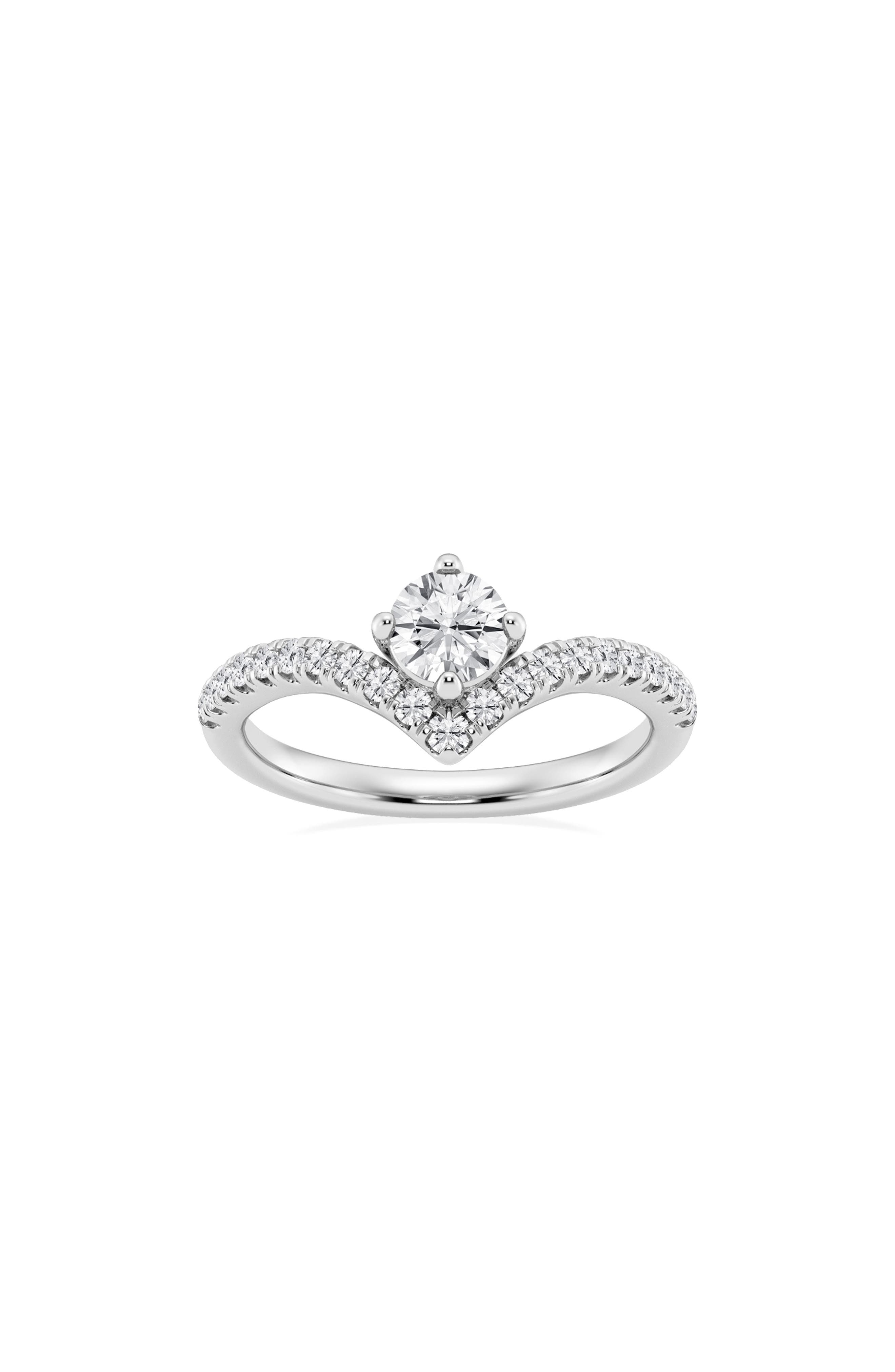 Badgley Mischka Collection 14K White Gold Lab Grown Round Diamond Ring