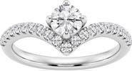 Badgley Mischka Collection 14K White Gold Lab Grown Round Diamond Ring