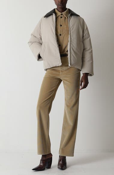 Bottega Veneta Leather Patch Corduroy Pants | Nordstrom