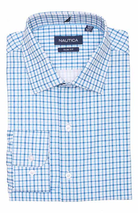 Nautica Slim Fit Plaid Print Dress Shirt