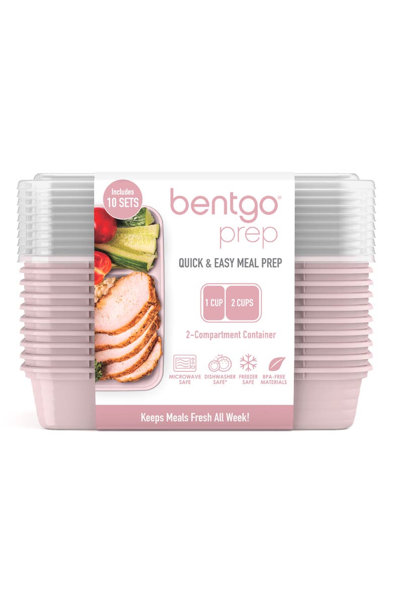 BENTGO Prep 2-Compartment Meal Prep Containers - Rose Gold, Main, color, 