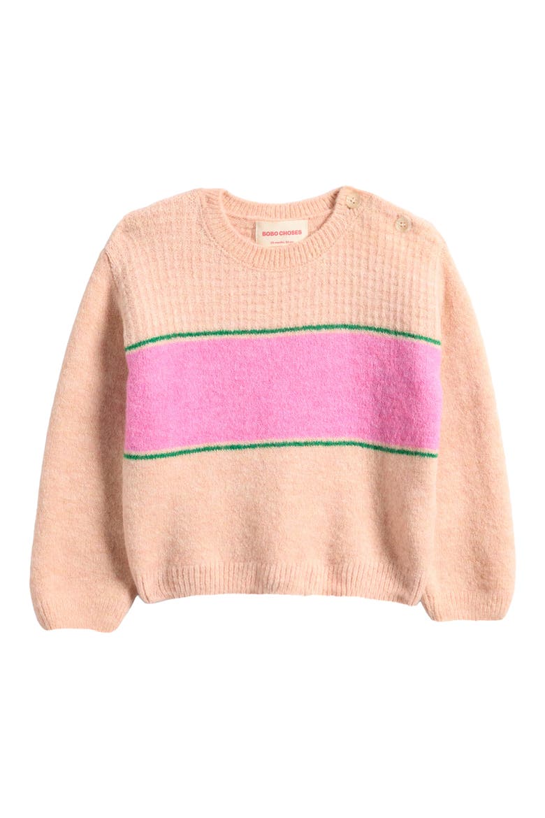 Stripes Sweater, Main, color, PINK STRIPES