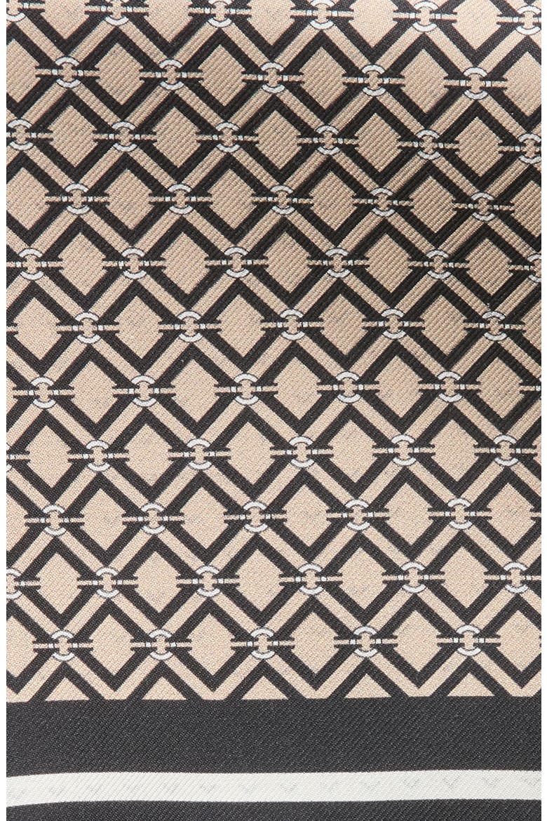 Equestrian Silk Pocket Square, Alternate, color, CAMEL