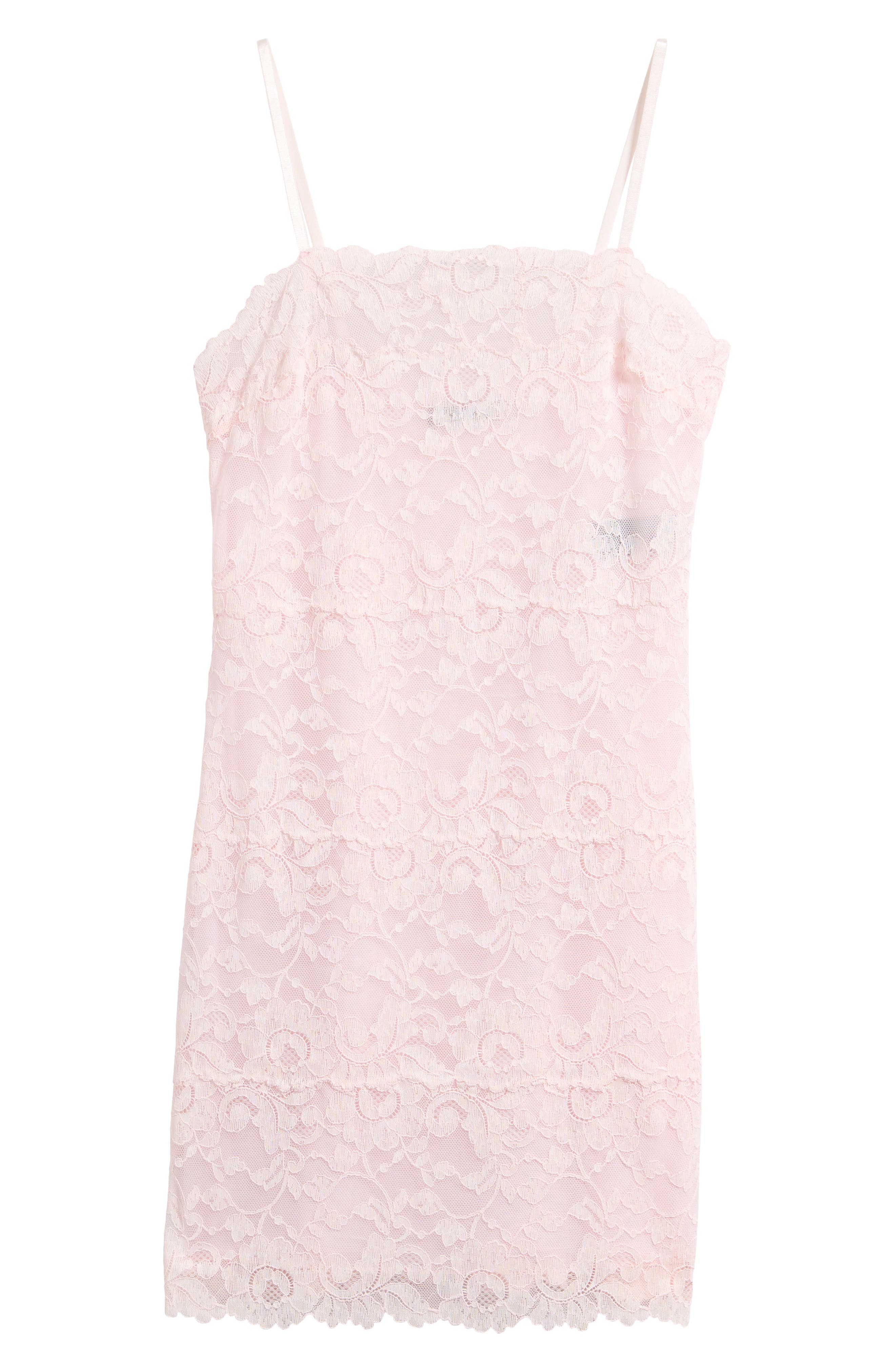 Natori Peony Lace Chemise In Pink