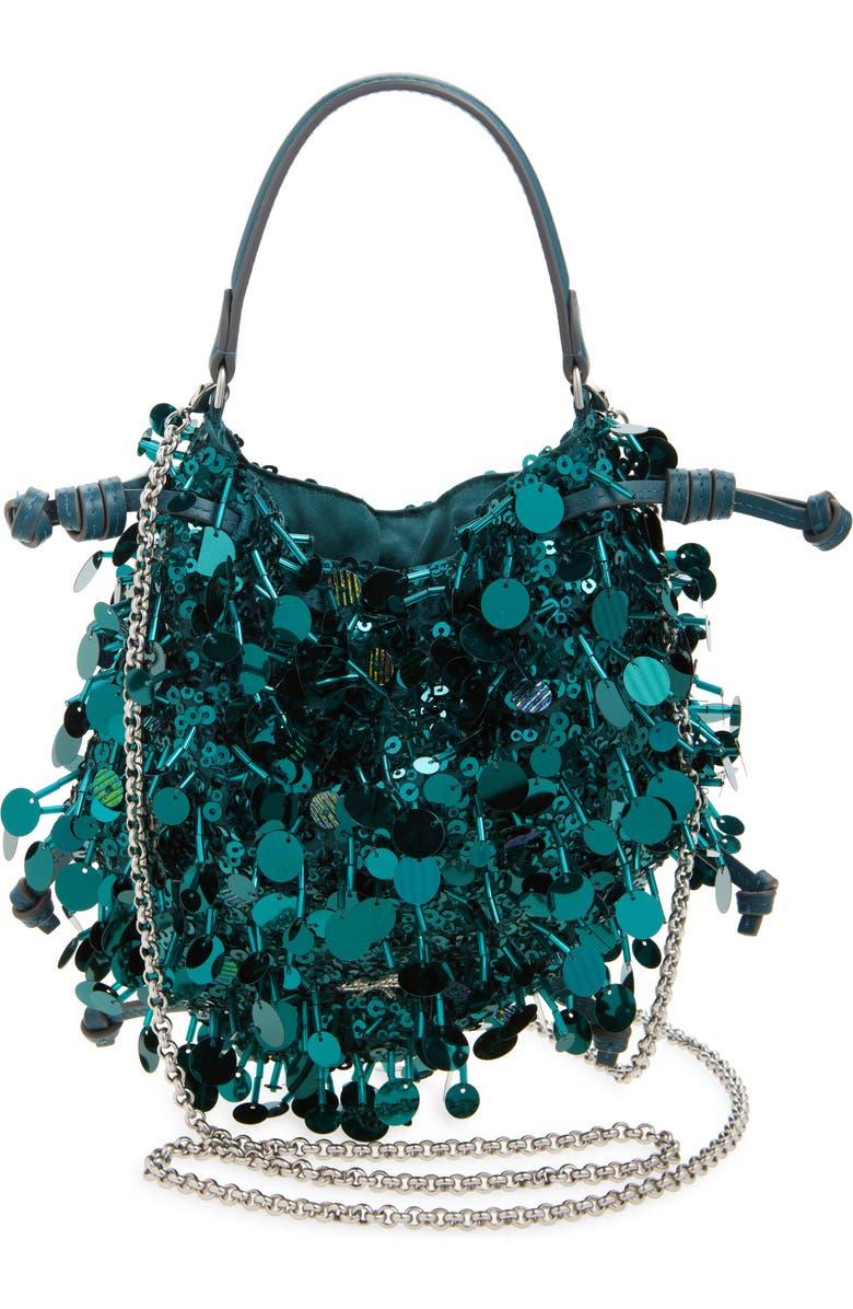 Anya Hindmarch Beetle Sequin Crossbody, Alternate, color, Dark Teal