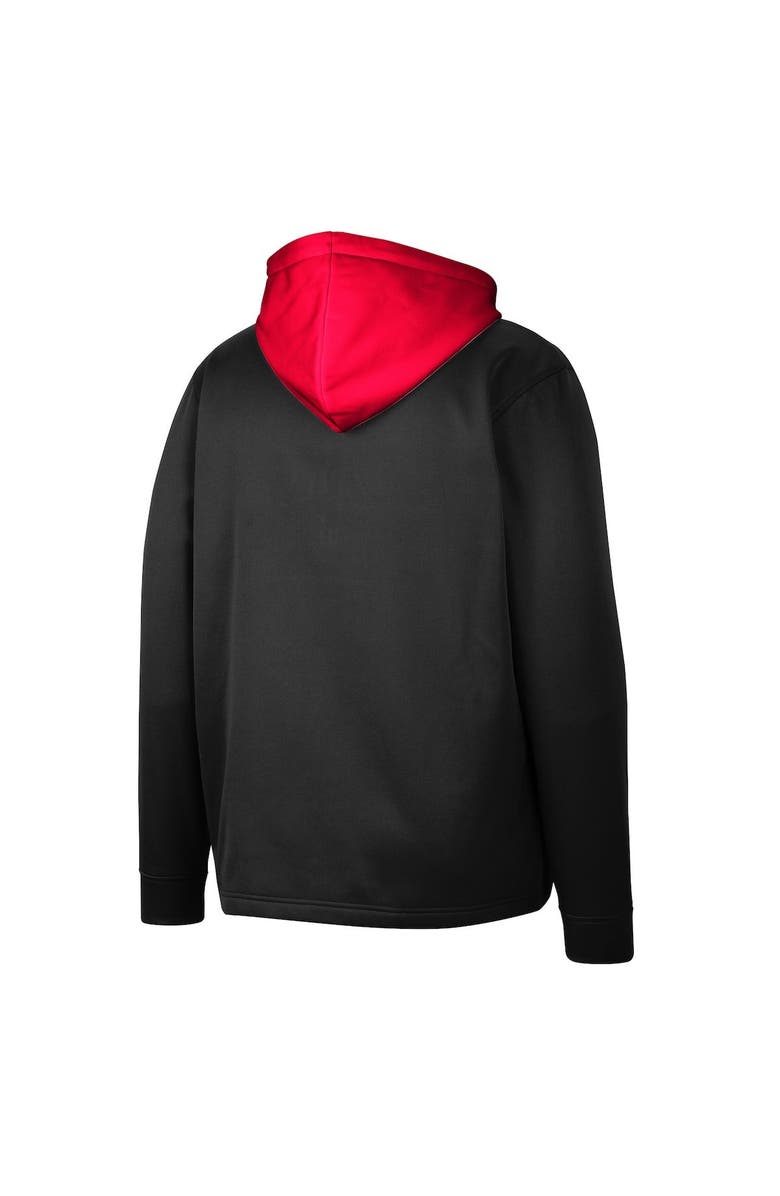 COLOSSEUM Men's Colosseum Black Nebraska Huskers Luge 3.0 Quarter-Zip Hoodie, Alternate, color, Black