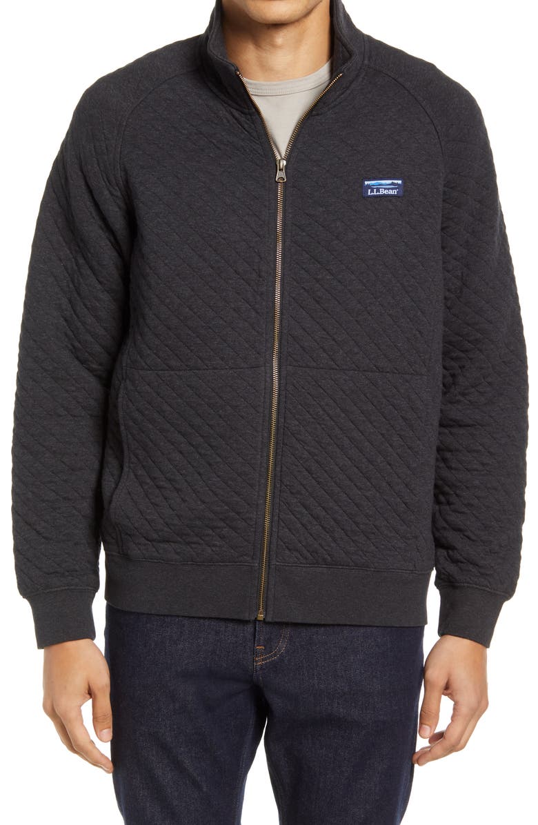 L.L.Bean Quilted Sweatshirt Jacket, Alternate, color,