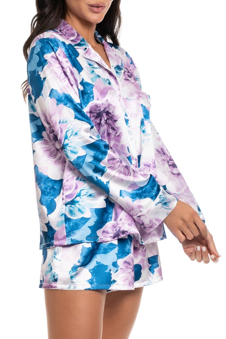 Catelin Floral Short Pajamas, Alternate, color, BLUE FLORAL