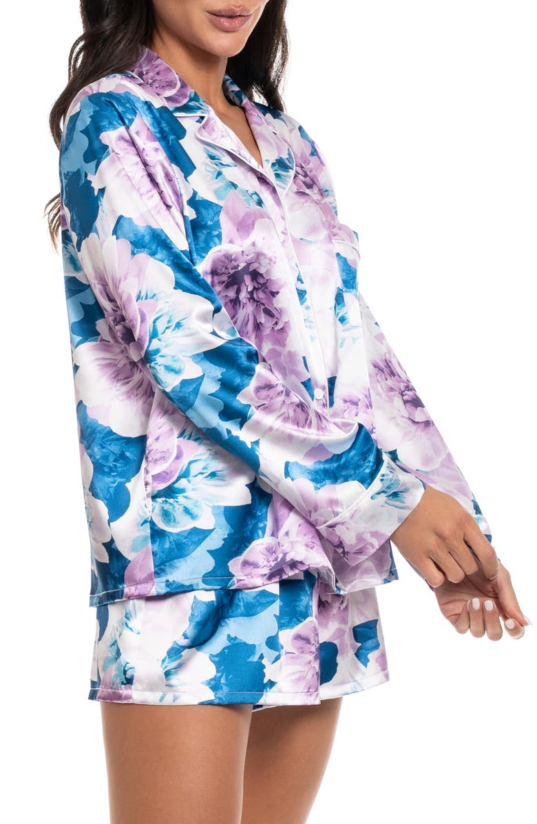 In Bloom by Jonquil Catelin Floral Short Pajamas, Alternate, color, Blue Floral