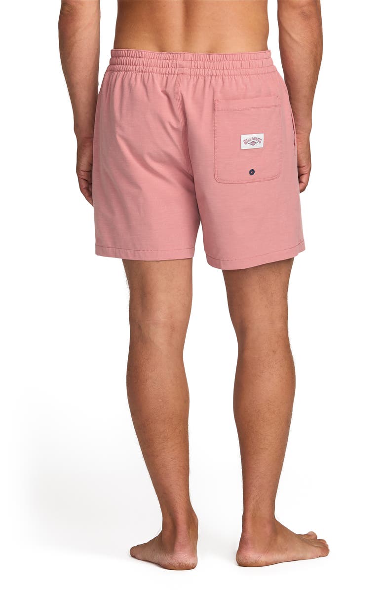 Billabong Every Other Day Layback Swim Trunks, Alternate, color, Dusty Rosednu