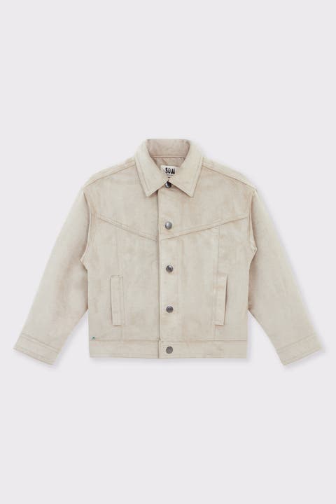 Faux Suede Trucker Jacket