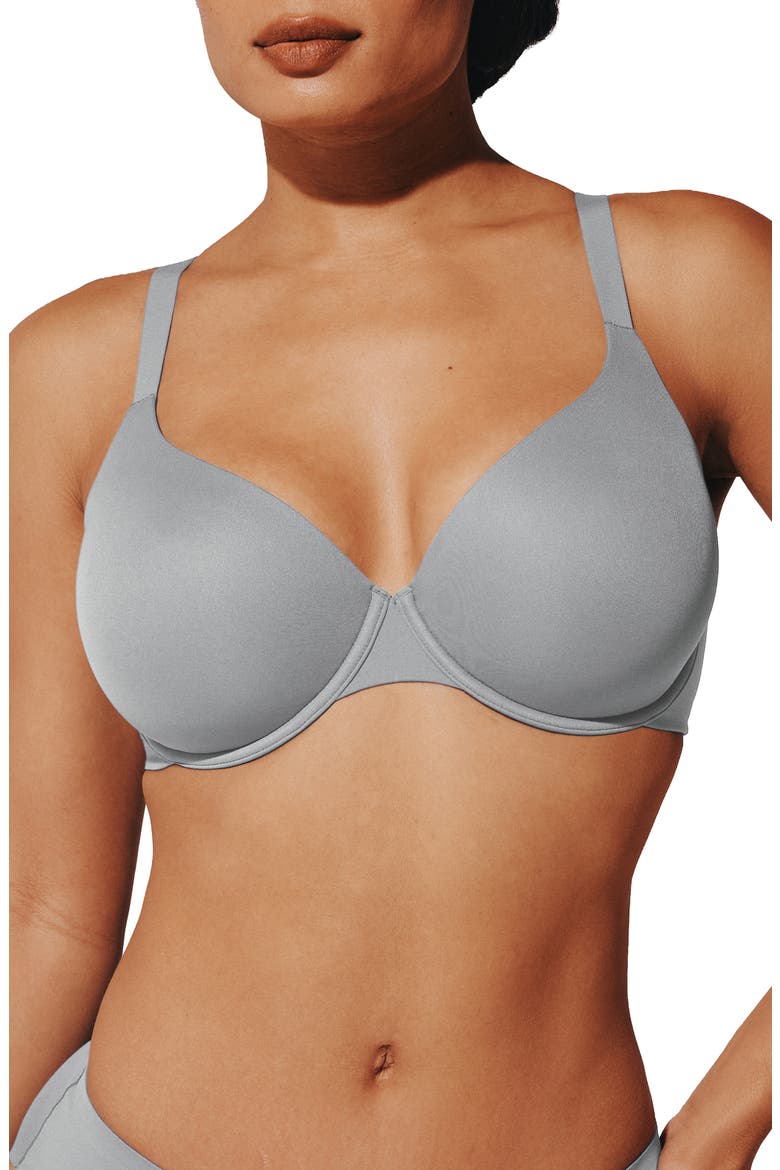 ComfortStretch Underwire Back Smoothing T-Shirt Bra, Main, color, TIDE