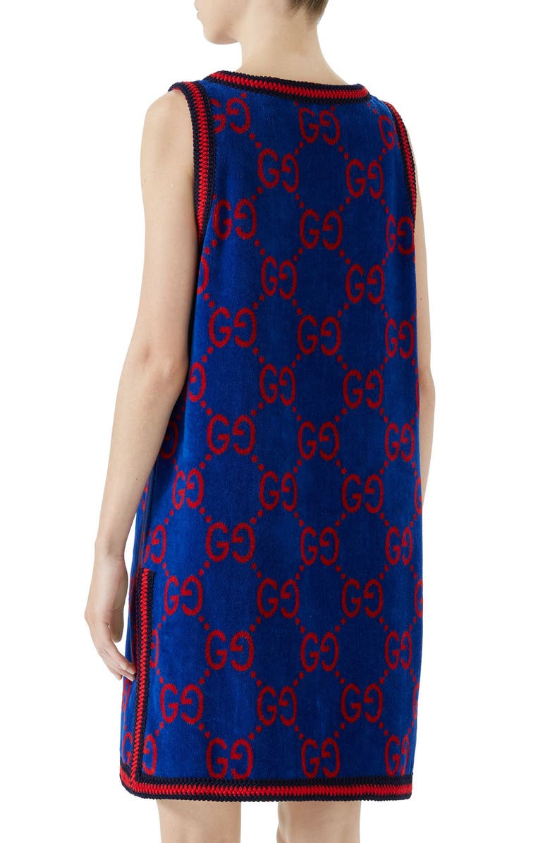 Gucci GG Cotton Jacquard Shift Dress, Alternate, color, 