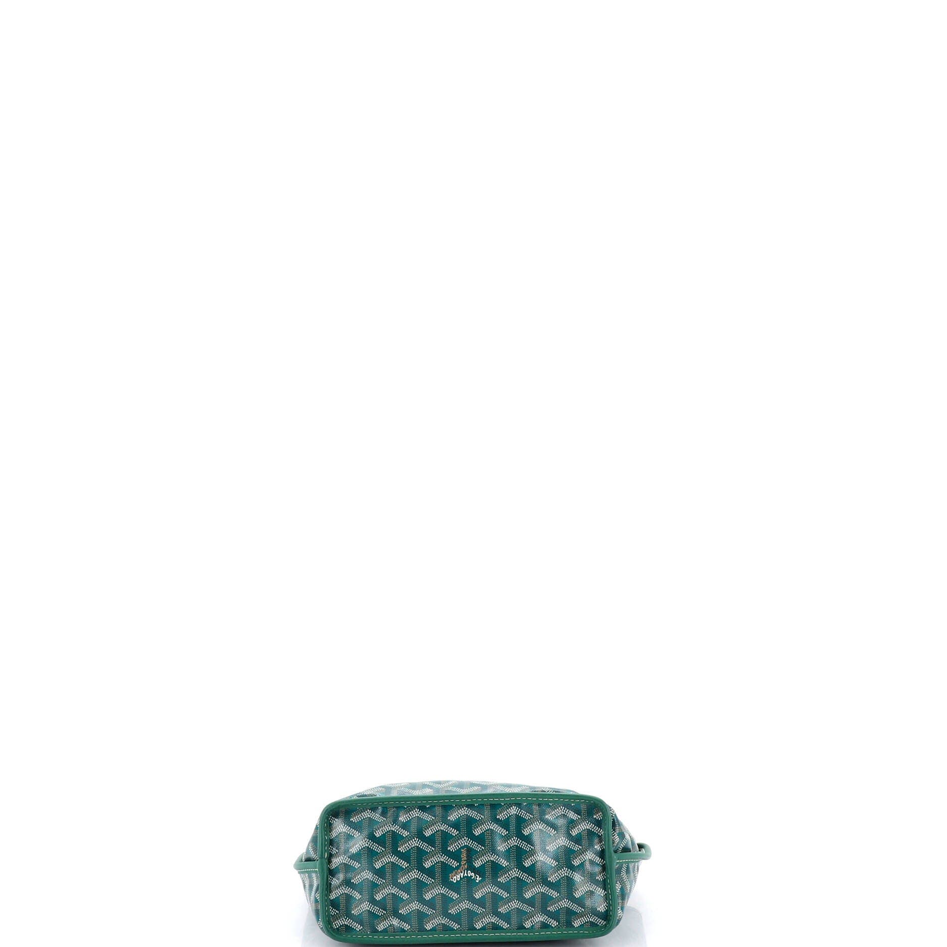 Pre-Owned Goyard Anjou Reversible Tote Coated Canvas Mini, Alternate, color, Green