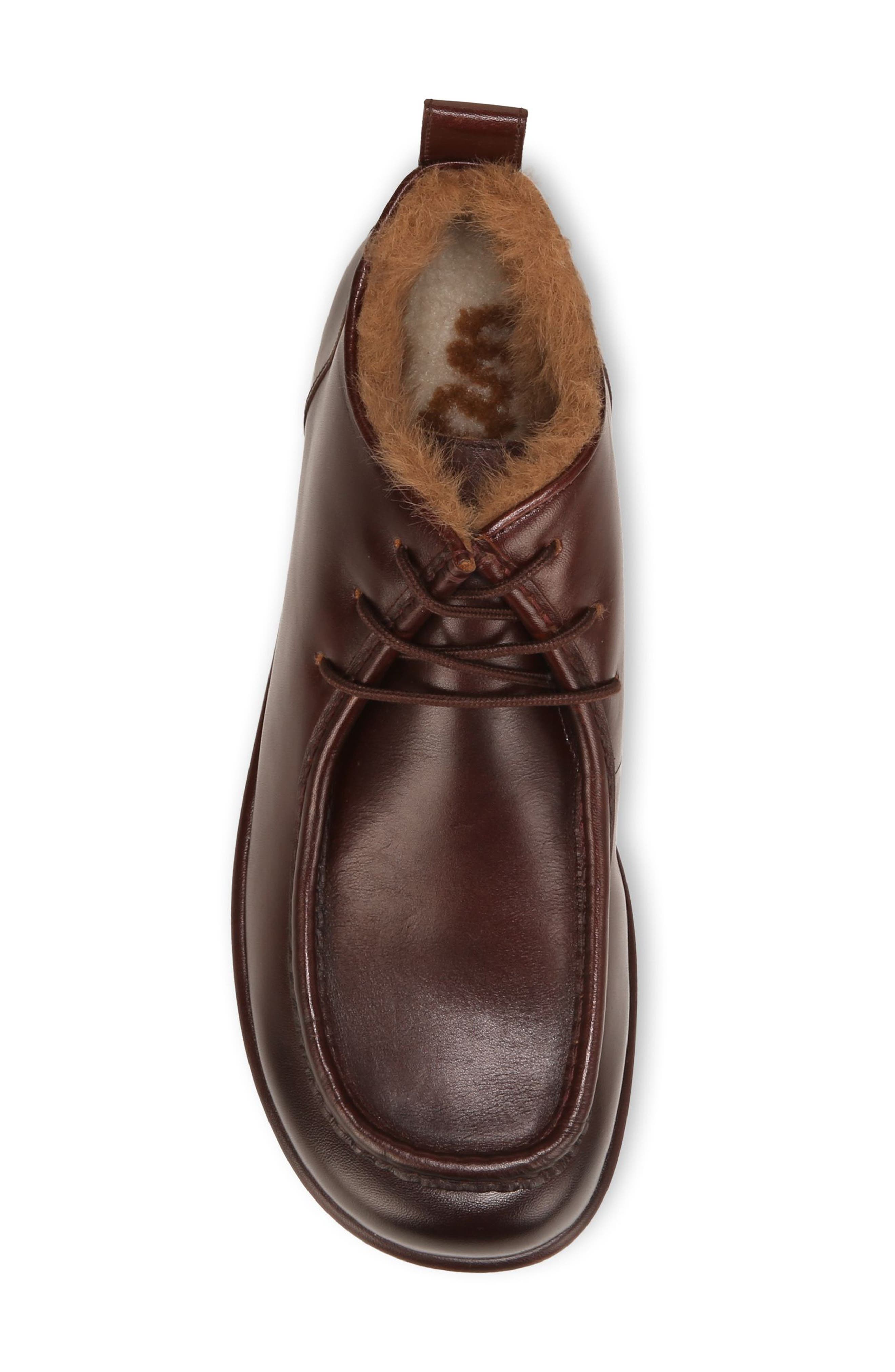 Cameron Cozy Leather Boot, Alternate, color, DARK BROWN