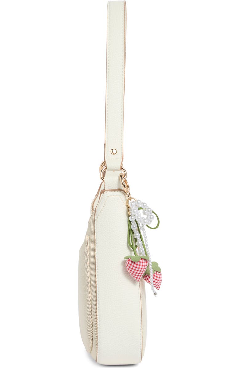 Nanette Lepore Crescent Twill Shoulder Bag, Alternate, color, Twill-Chalk