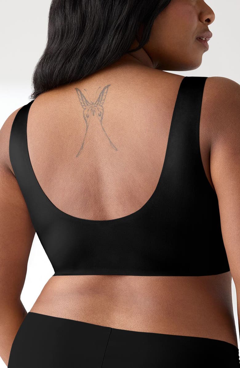True & Co True Body Sheen Unlined Wirefree Bralette, Alternate, color, Black