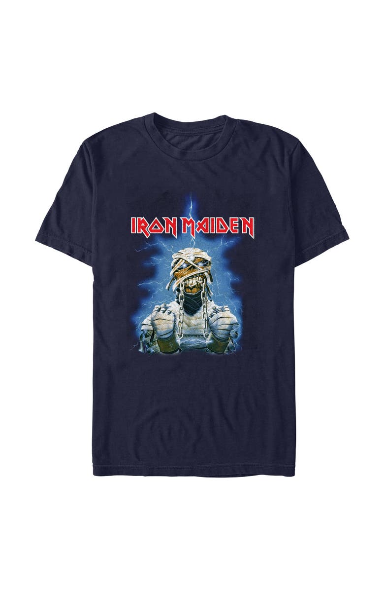 Iron Maiden Men's Iron Maiden Unchained Logo Graphic T-Shirt, Main, color, Navy Blue