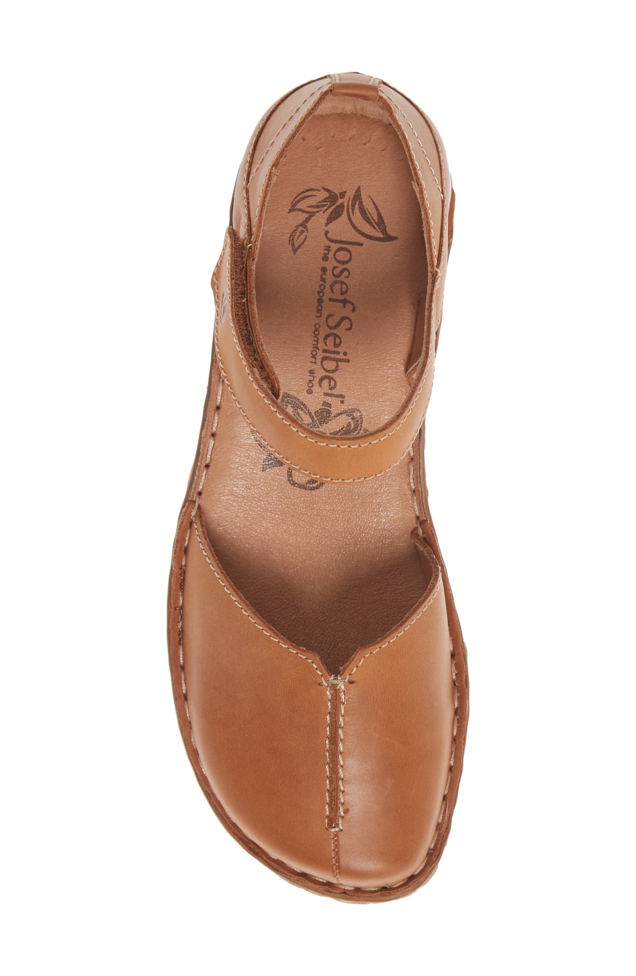Josef Seibel Rosalie 42 Wedge Pump, Alternate, color, Cognac Leather