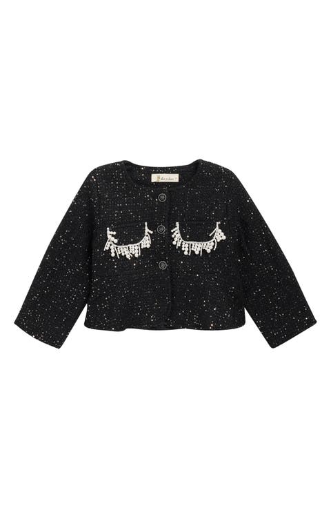 Kids' Embellished Tweed Jacket (Toddler & Little Kid)