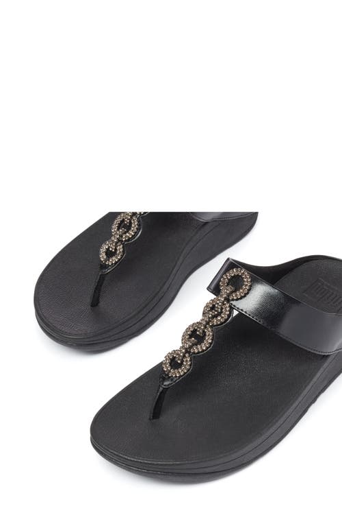 Fitflop Fino Crystal Embellished Thong Platform Sandal In Multi