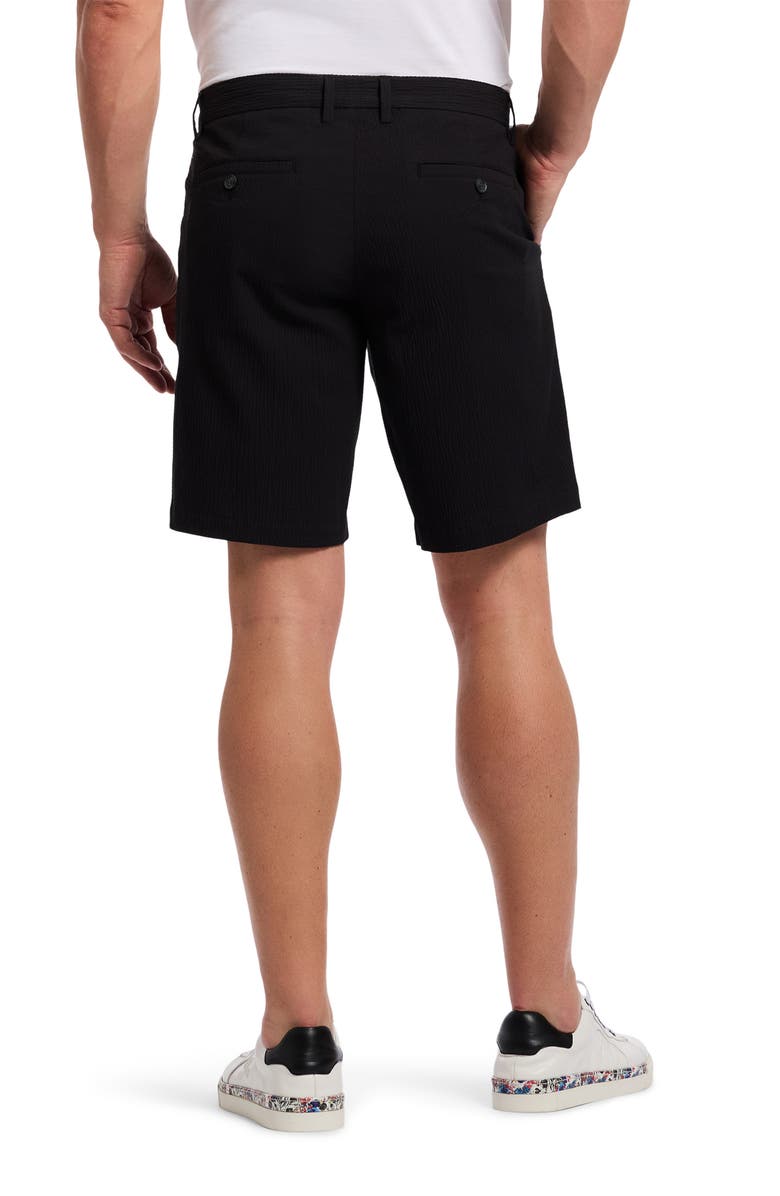 Robert Graham Thresher Seersucker Shorts, Alternate, color, Black
