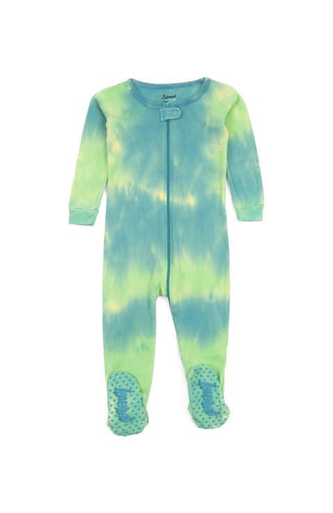 Footed Tie Dye Cotton Matching Family Pajamas (Baby)