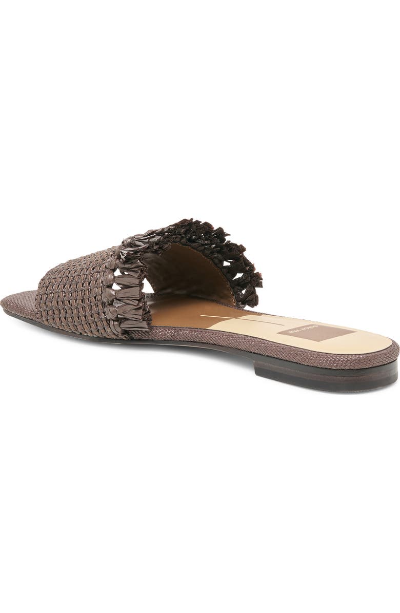 Dolce Vita Lenya Slide Sandal, Alternate, color, Chocolate Raffia