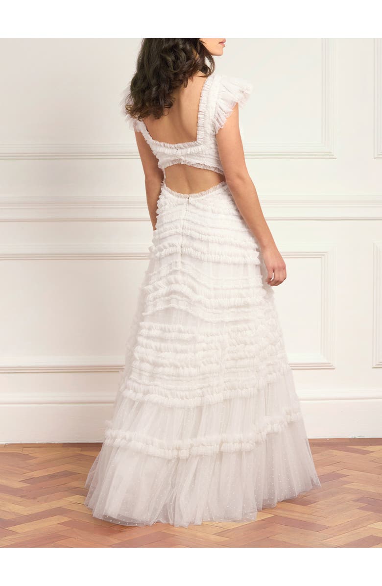 Needle & Thread Amara Backless Gown, Alternate, color, Swan White