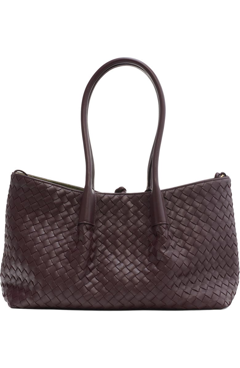 Bottega Veneta Medium Pinacoteca Intrecciato Leather Tote, Main, color, 2203 Dark Barolo/ Pick-M B