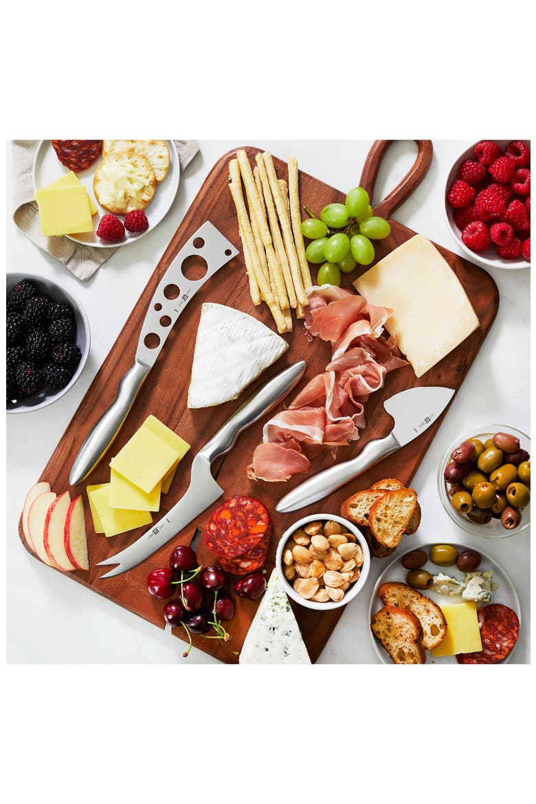 3-Piece Cheese Knife Set, Alternate, color, STAINLESS STEEL