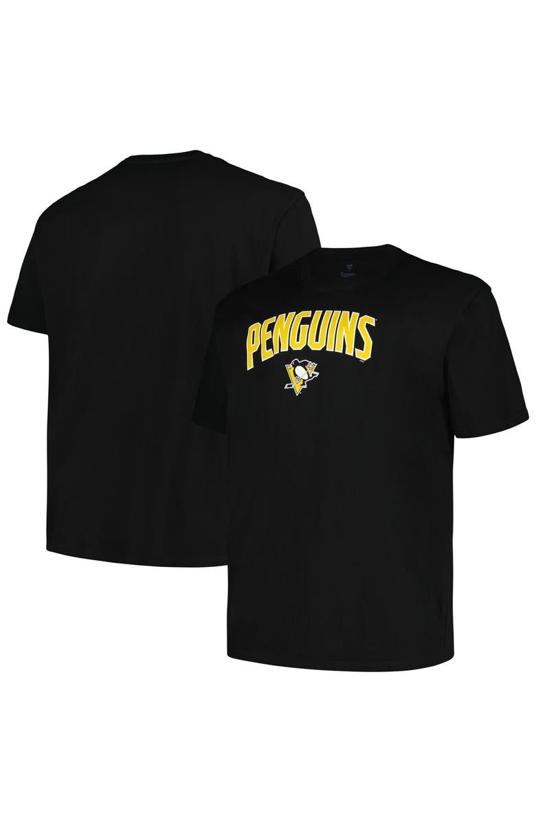 PROFILE Men's Profile Black Pittsburgh Penguins Big & Tall Arch Over Logo T-Shirt, Alternate, color, Black