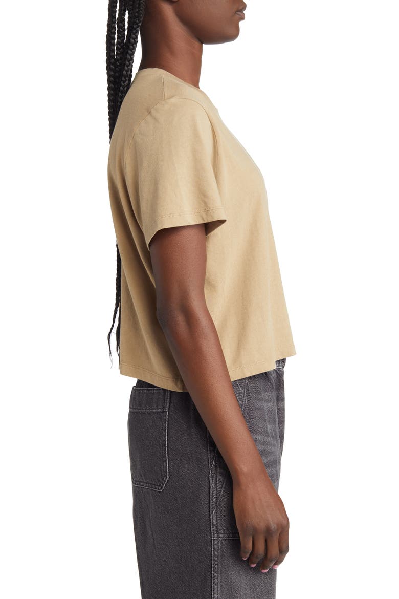 Lakeshore Softfade Cotton Crop Tee, Alternate, color, DRILL KHAKI