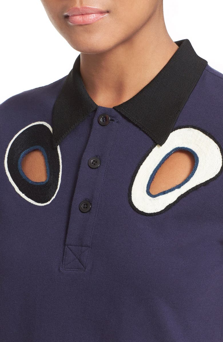 Opening Ceremony Embroidered Piqué Cotton Polo, Alternate, color, 