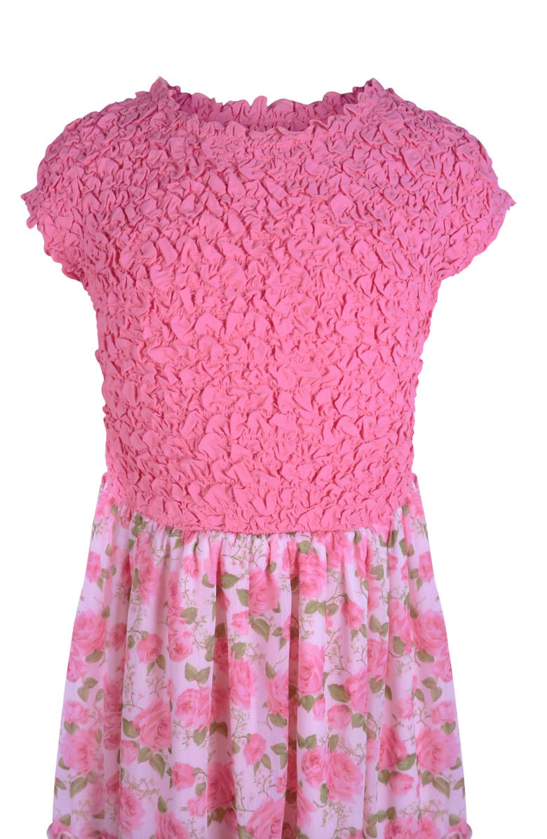 Zunie Kids' Floral Flounce Skirt Dress, Alternate, color, 