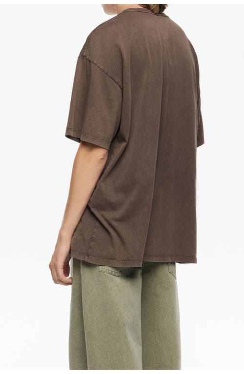 Bimba Y Lola Floral Logo Maxi T-shirt In Brown