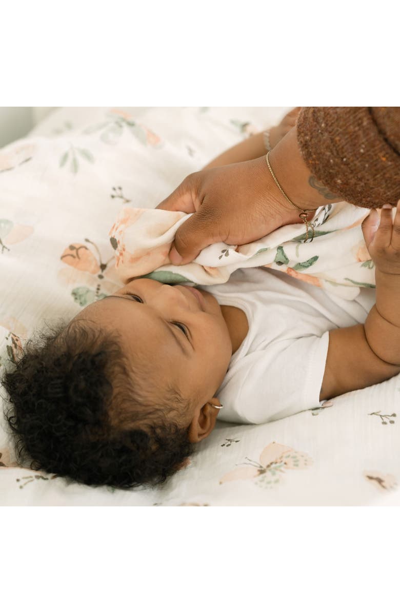 CRANE BABY Parker 5-Pack Assorted Cotton Muslin Washcloths, Alternate, color, Beige