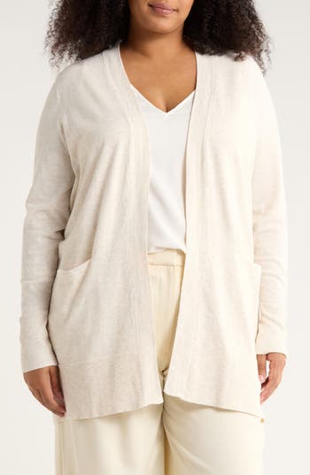 Nordstrom Open Front Cardigan In Neutral